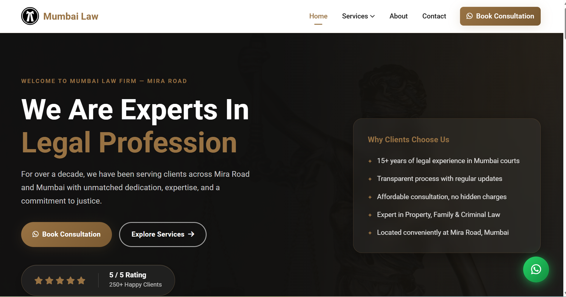 Mumbai Law Firm website